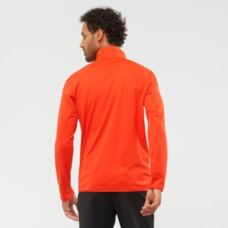 Pánské Bundy Salomon Essential Lightwarm Full Zip Oranžové | CZ 81REUWA